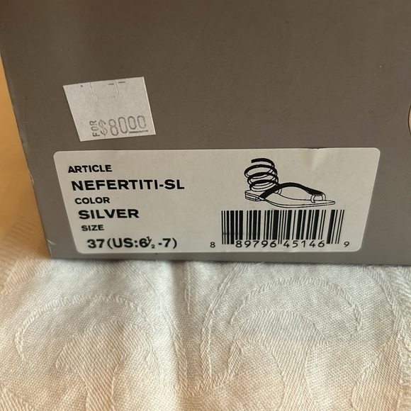 Patrizia Nefertiti -SL silver wrap around flats - Picture 6 of 10